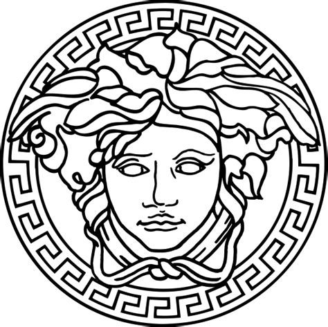 versace medusa logo vector|Versace face logo.